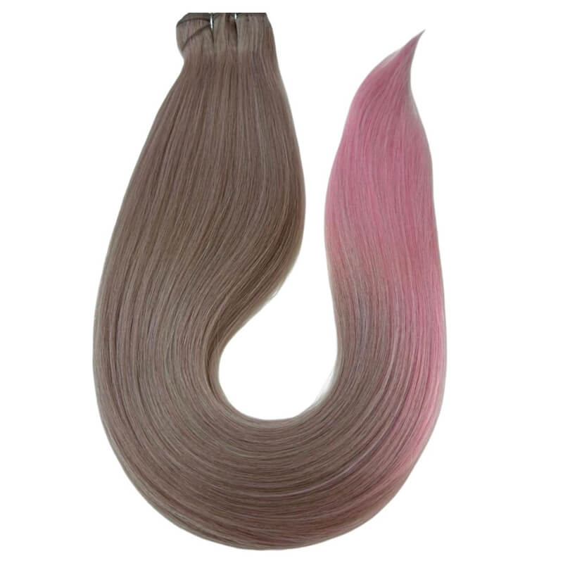 Extensiones de Cabello Coleta Lacio Rosa 80/20 – Audacia y Sofisticación en 28 pulgadas