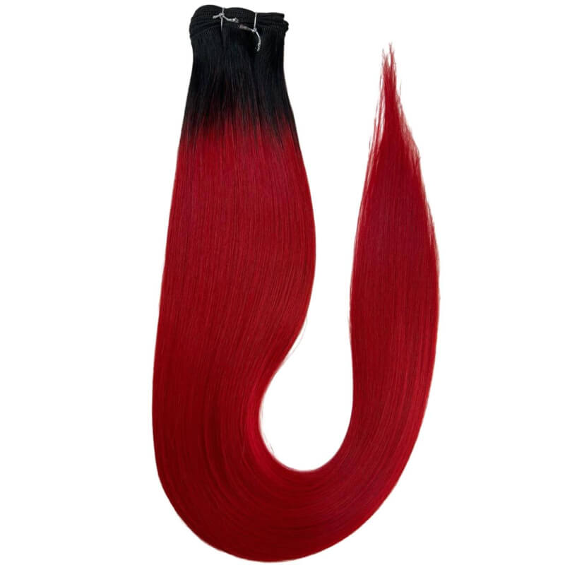 Extensiones de Cabello Coleta Lacia Rojo Vivo – Intensidad, Volumen y Estilo Único | 200g | 30”