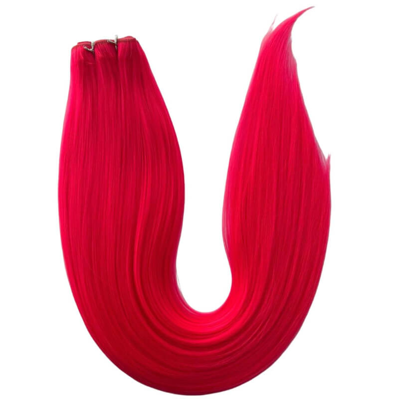 Extensiones de Cabello Coleta Lacia Rosa Vivo – Color Vibrante y Volumen Impactante | 200g | 30”