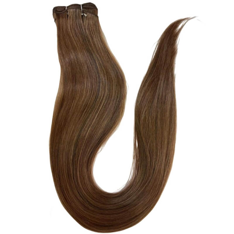 Extensiones de Cabello Coleta Lacia Castaño Cobre 4 – Volumen y Elegancia con un Toque Cálido | 200g | 30”