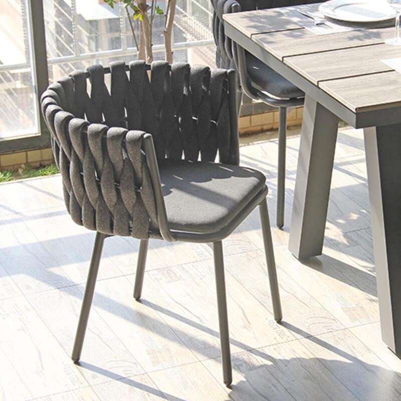 Silla Comedor Exterior Gris Oscuro - Aluminio | Proluxes