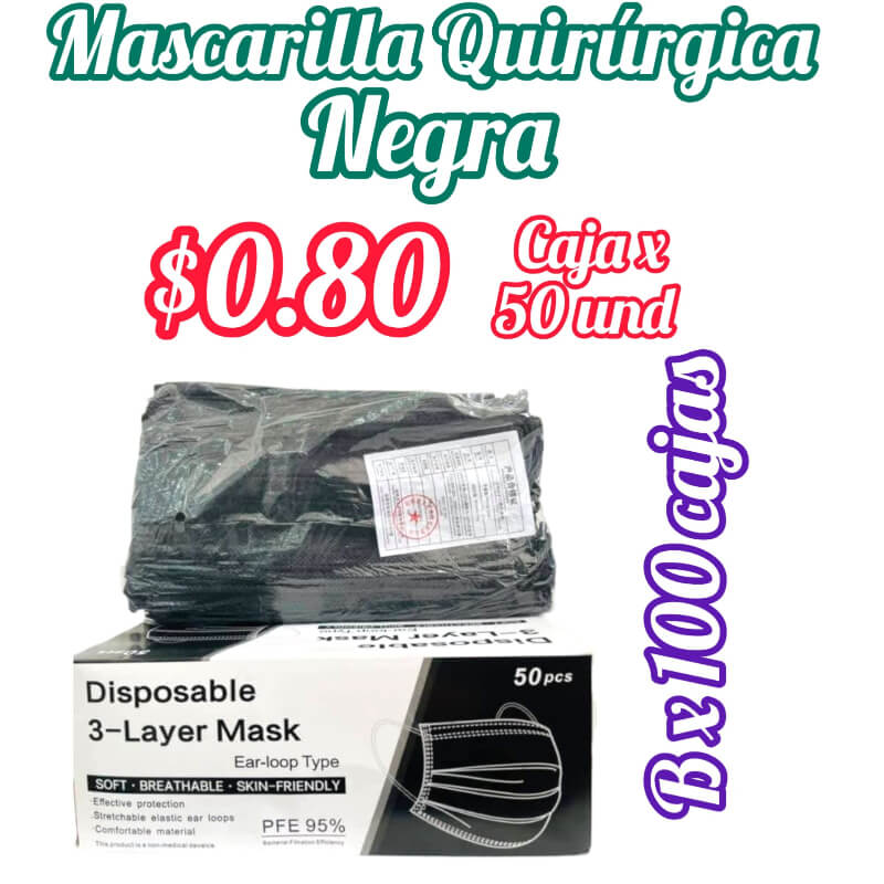 Mascarilla Negra ADULTO