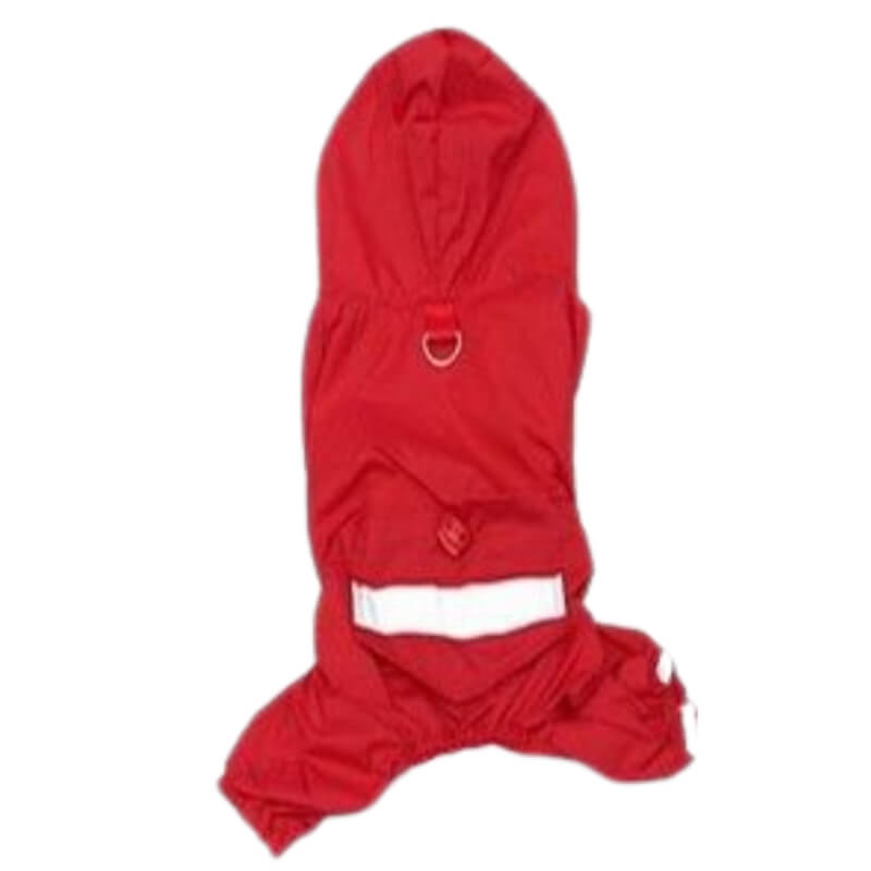 rain coat rojo