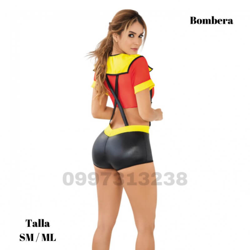 bombera disfraz sexy guayaquil disfrazerotico-sexshopecuador-trajesexy