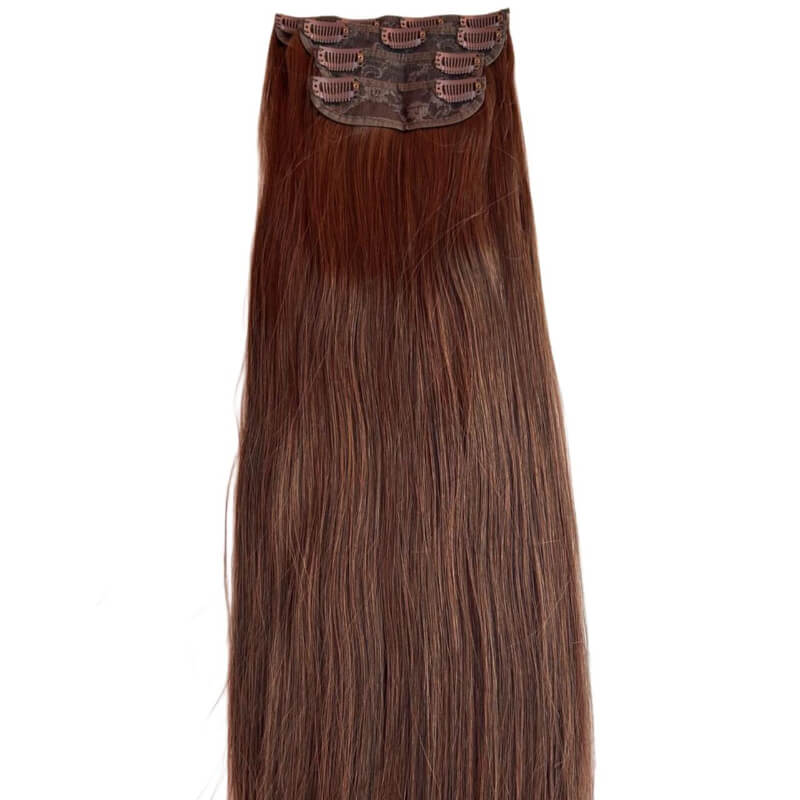 Extensiones de Cabello en Cortina Lacia Chestnut – Volumen y Elegancia Natural | 4 Piezas | 220g | 22”