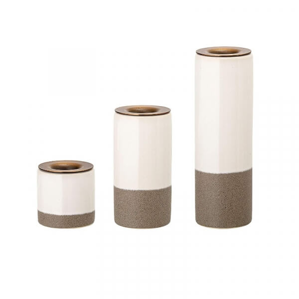 Candelabro grande blanco con café