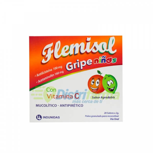 FLEMISOL GRIPE NIÑOS SOBRES 2G X 20*20