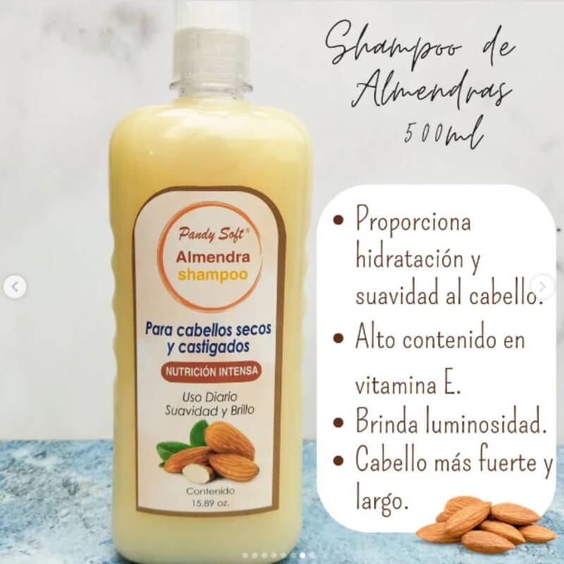 Shampoo pandy soft sin sal de almendra 700 ml