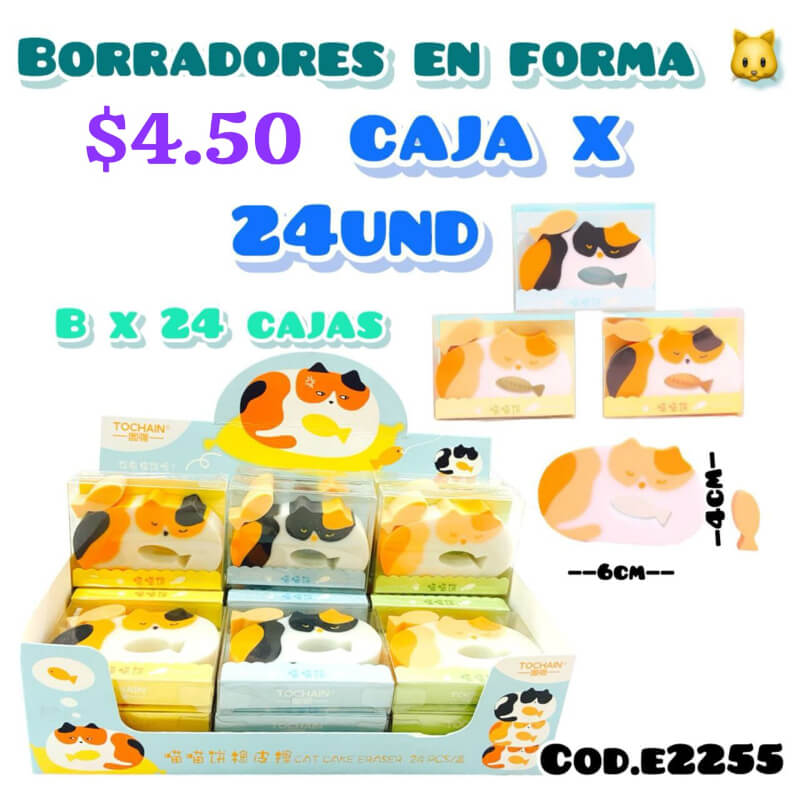 Borradores gatito C x 24 und