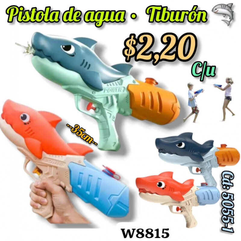 PISTOLA DE AGUA TIBURON