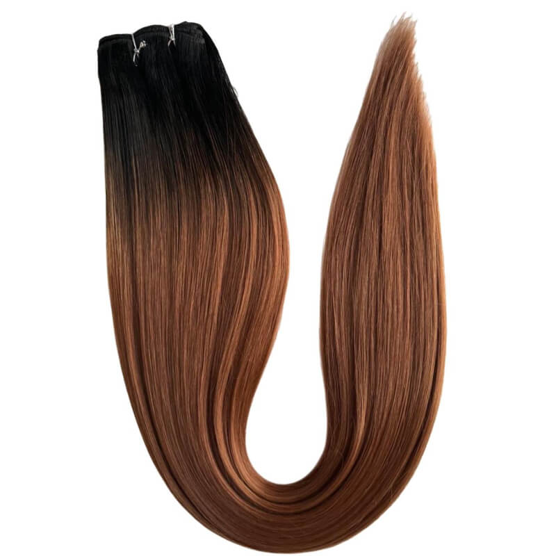 Extensiones de Cabello Coleta Lacia Balayage Chestnut – Volumen y Elegancia con Efecto Degradado | 200g | 30”