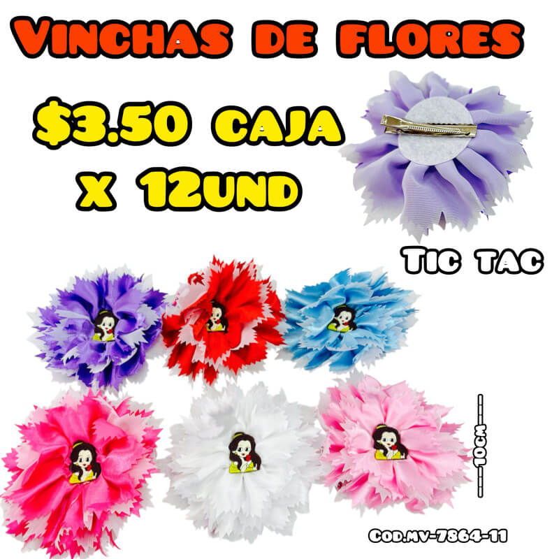 VINCHA TIC TIC DE FLORES