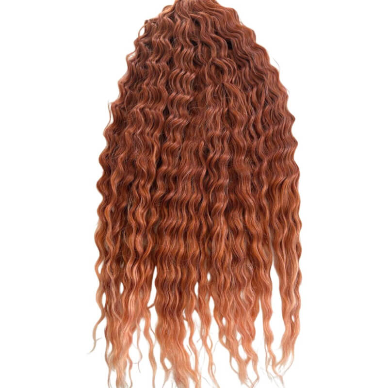 Extensiones de Cabello Crochet China Chestnut 9 – Volumen, Rizos Definidos y un Tono Cobrizo Naranja Único | 300g | 22”