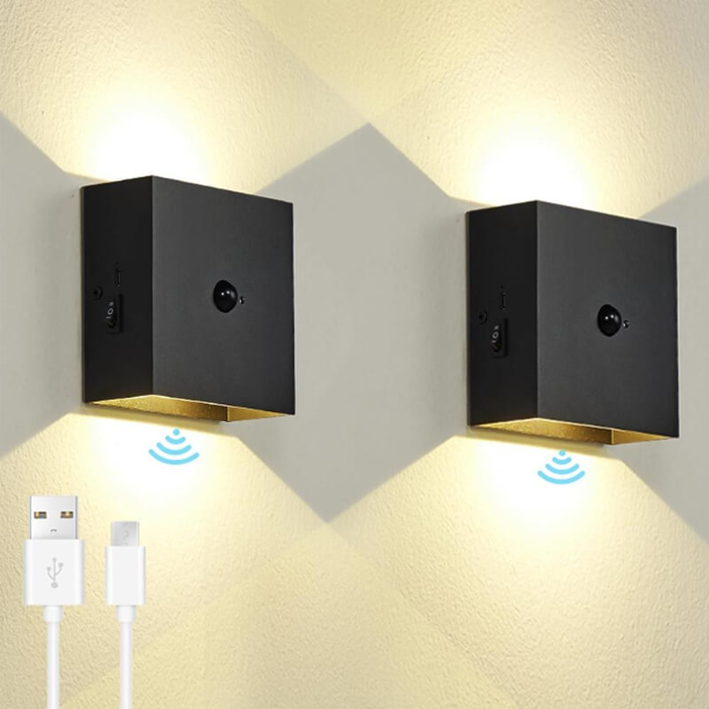 Lámpara LED Pared Recargable Negra Up&Down | Proluxes