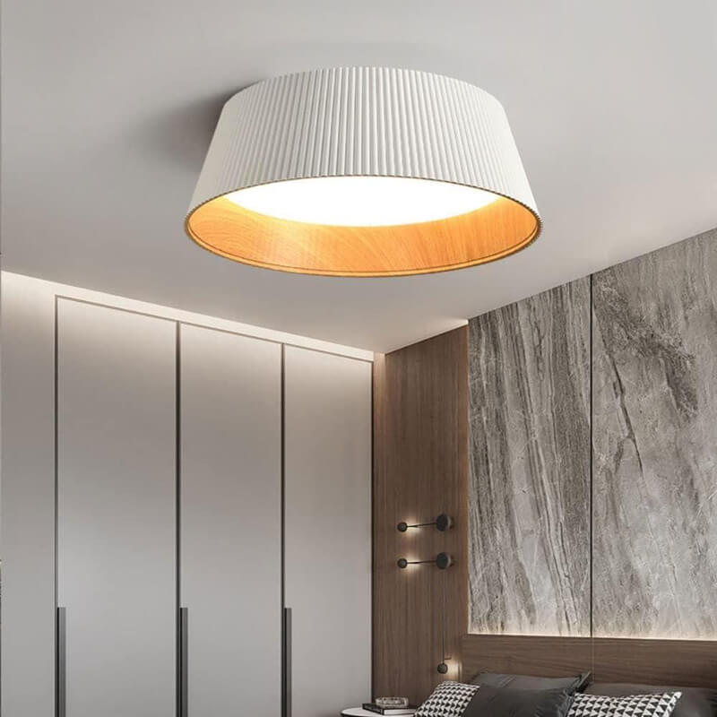 Lámpara LED techo Rosalie: 3CCT, blanco/madera | Proluxes