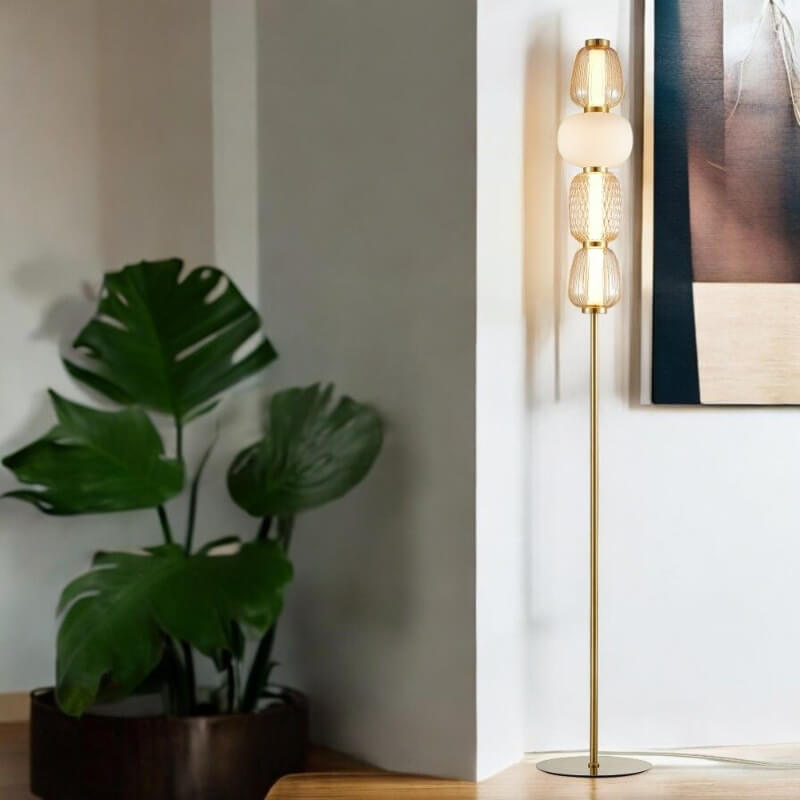 Lámpara LED pedestal Cassini Gold: Luz cálida | Proluxes