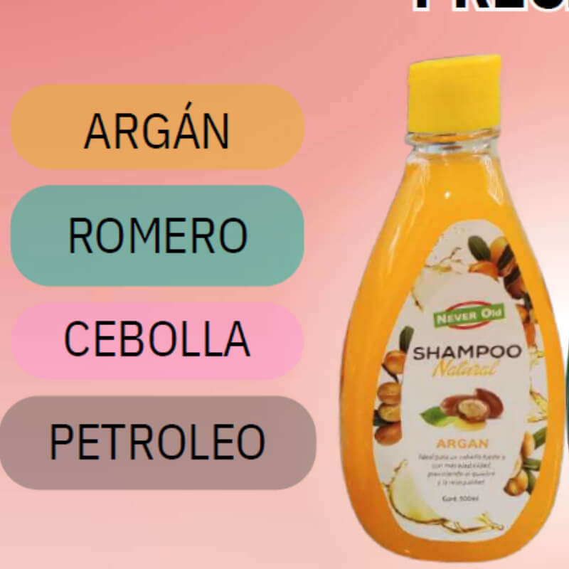 Shampoo con ácido hialurónico- argán 500 ml