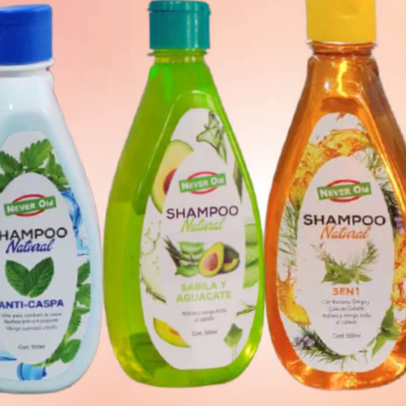 Shampoo con acido hialurónico sábila y aguacate-500 ml