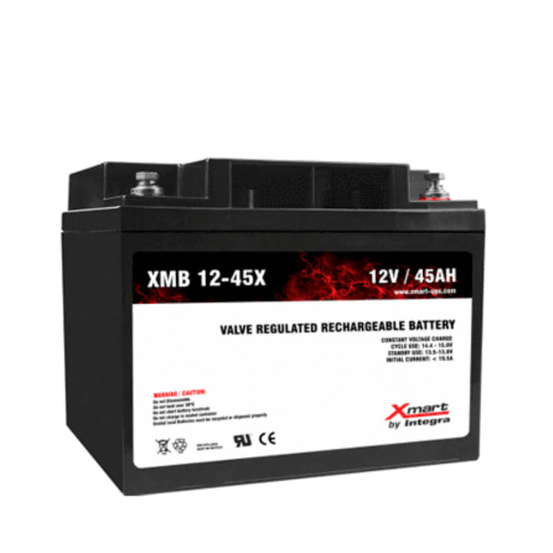 Xmart | Batería Sellada de Plomo-Ácido 12V/45Ah | VRLA AGM de Descarga Profunda