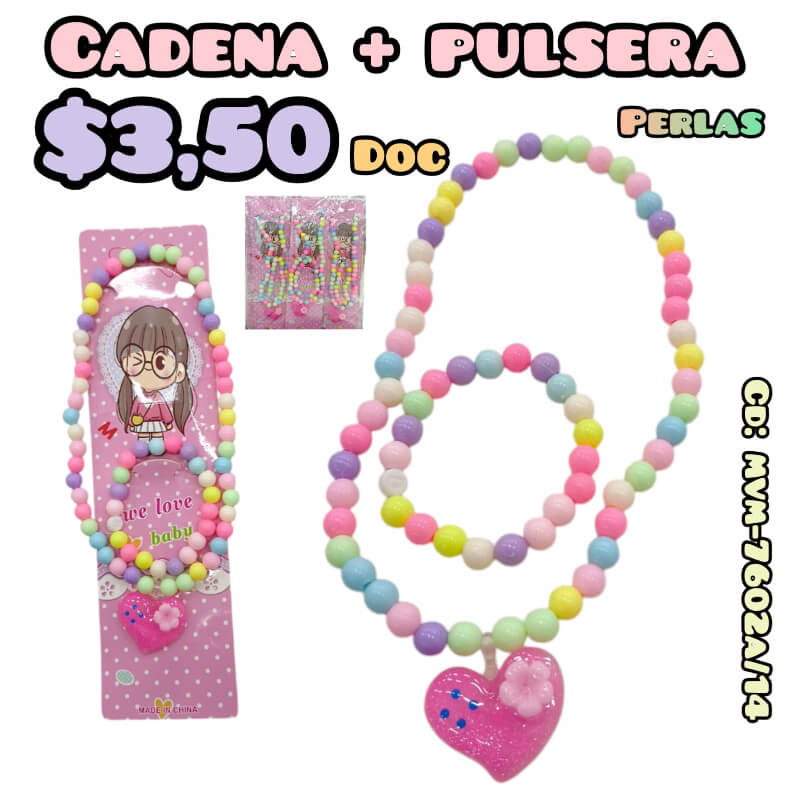 Cadena + pulsera de niña