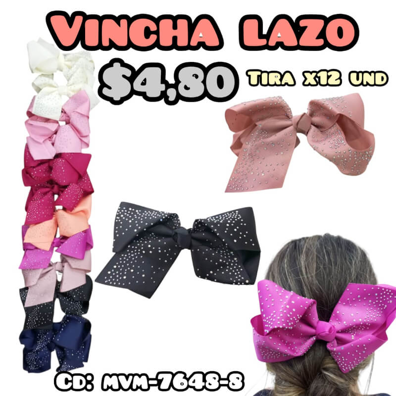 Vincha lazo-Tira x 12 und