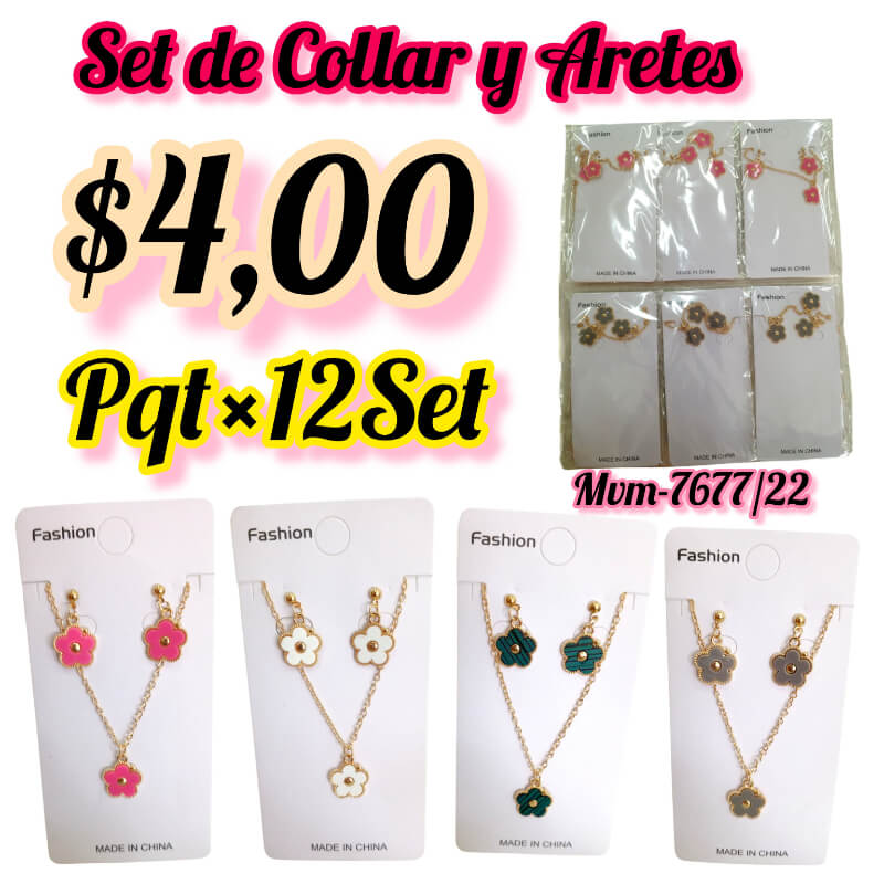 Set de collar y aretes