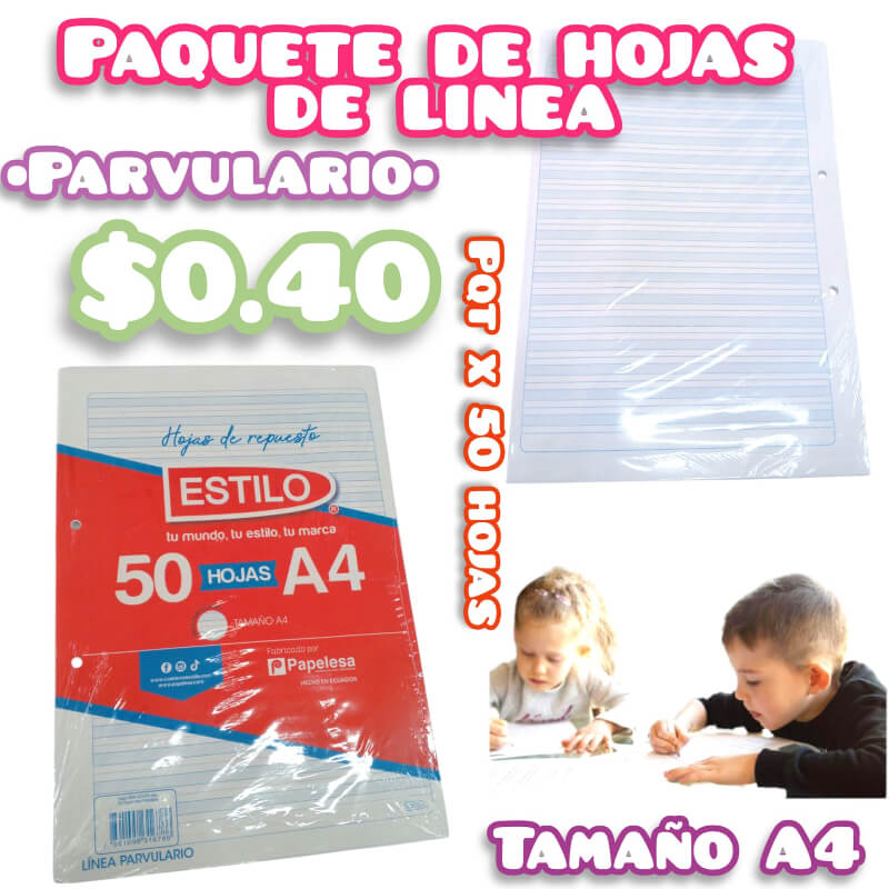 Paquete de hojas / líneas