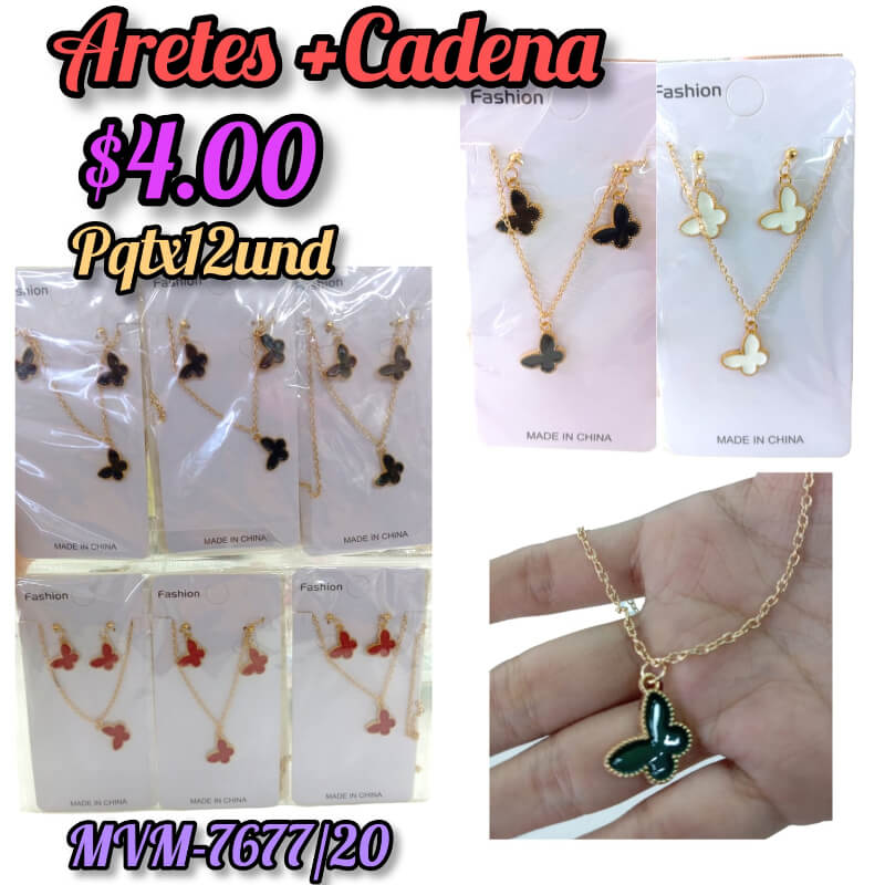 Aretes + cadena