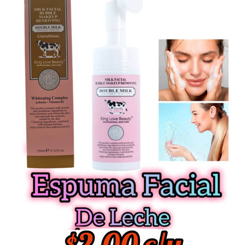 Espuma facial de leche