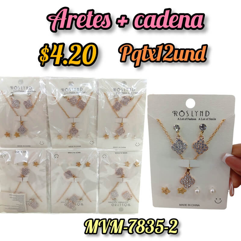 Aretes + cadena