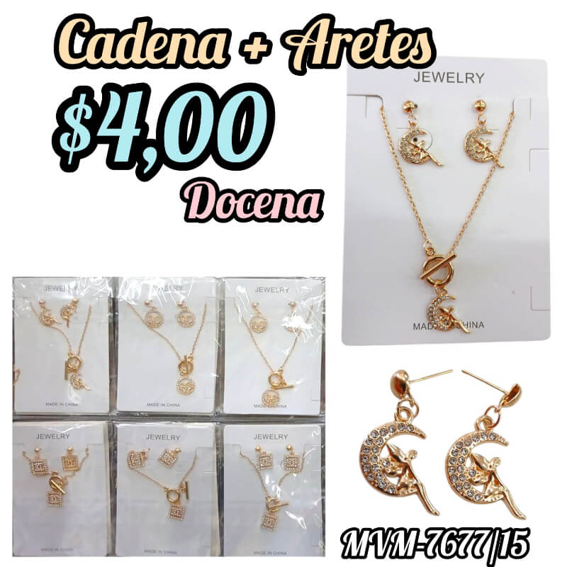 Cadena con aretes