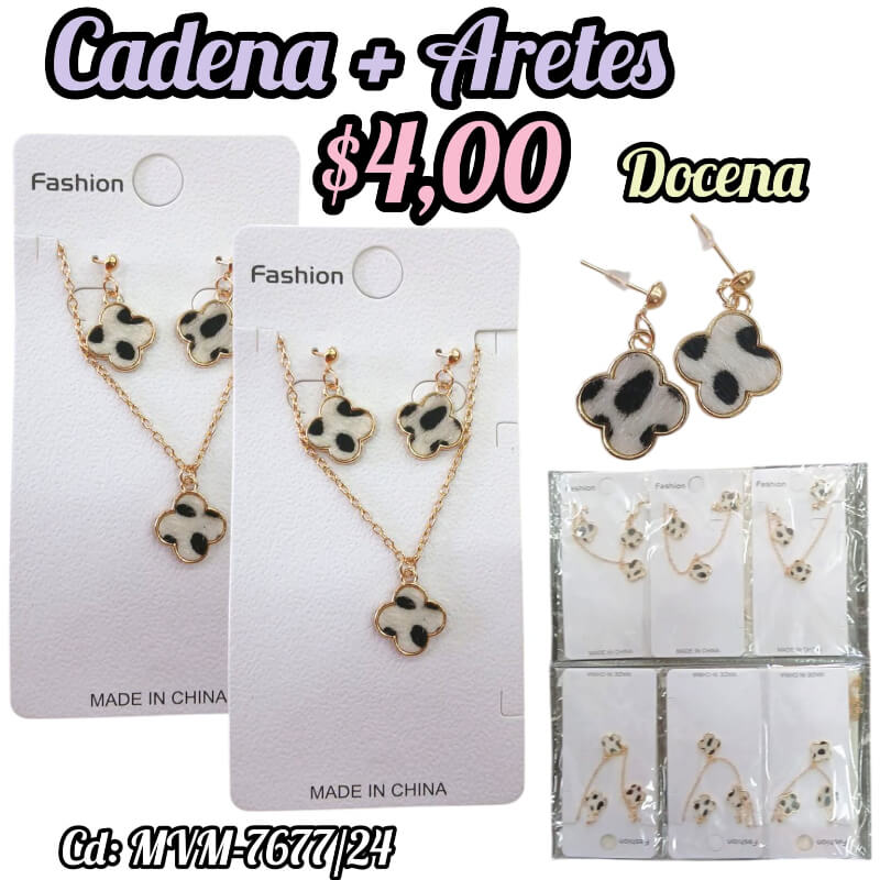 Cadena con aretes