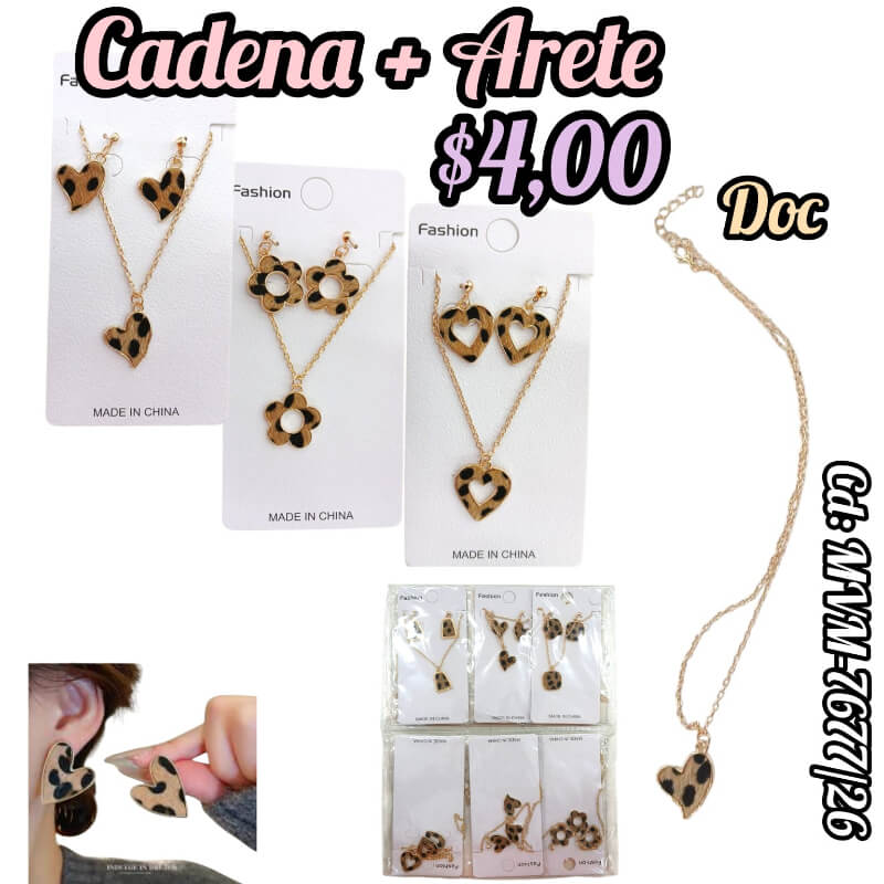 Cadena con aretes