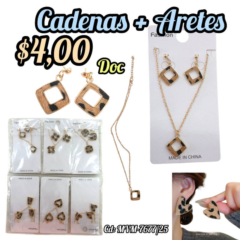 Cadena con aretes