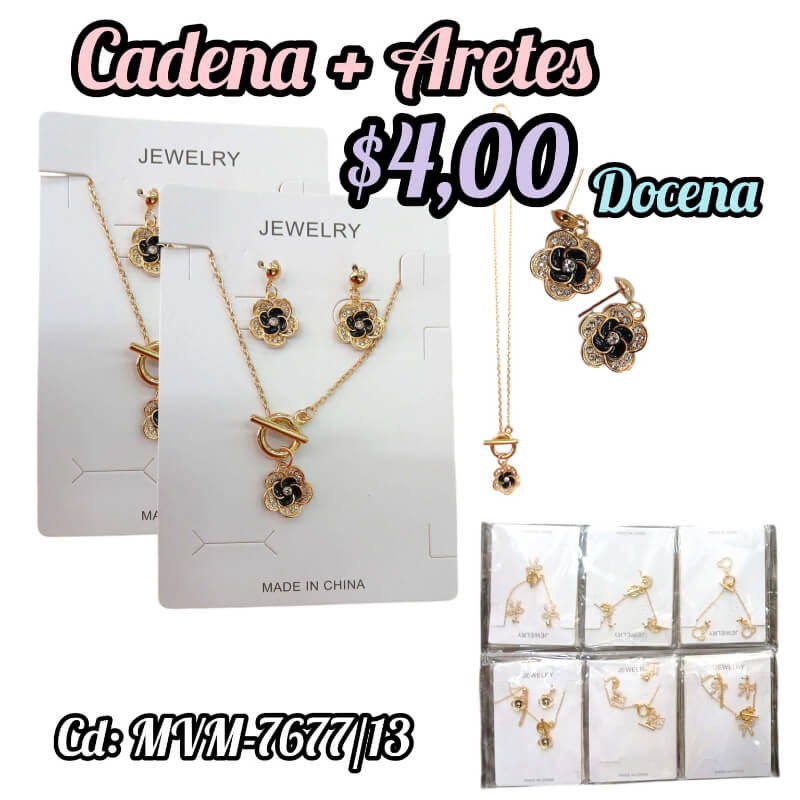 Cadena con aretes