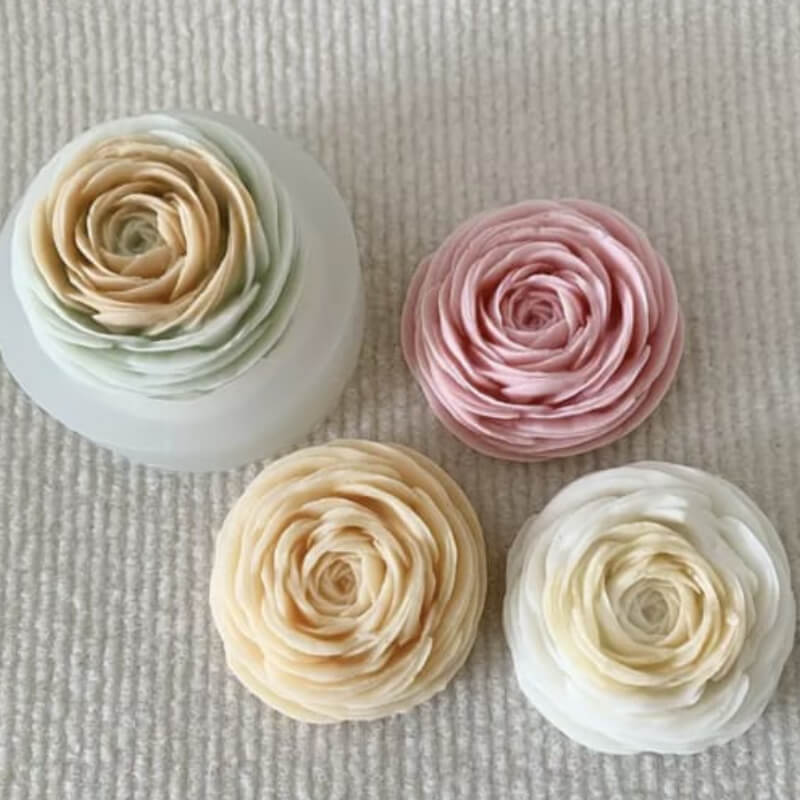 Molde de silicona Rosa para uso en yeso, velas, jabón, chocolate, porcelana fría.