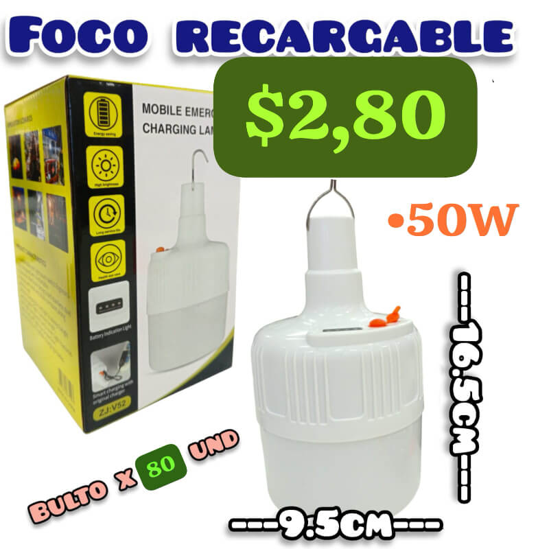Foco - Recargable 50W