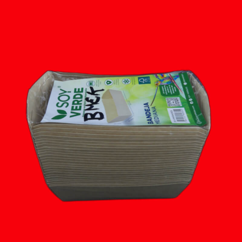 BANDEJA CARTON MEDIANA X 25 U SOY VERDE