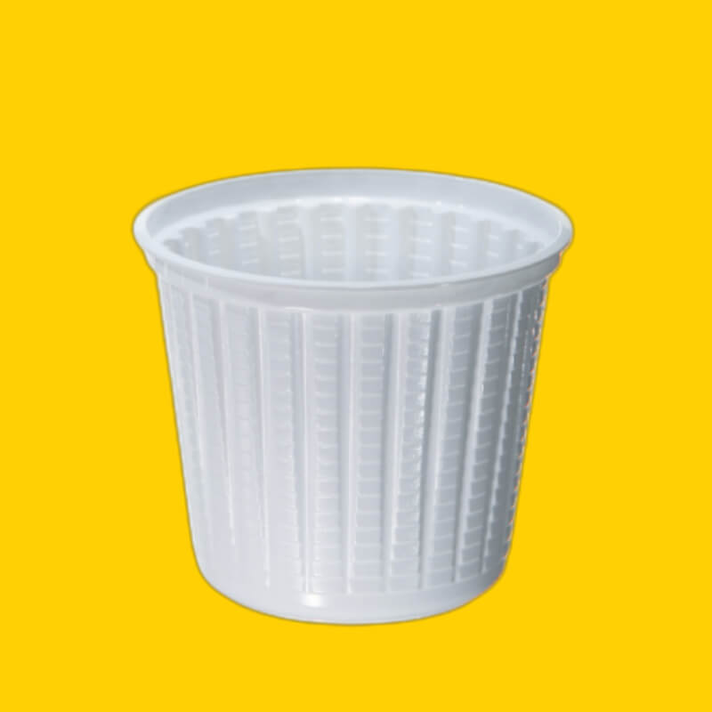 TARRINA 1 LITRO ESTRIADA BLANCA X 50