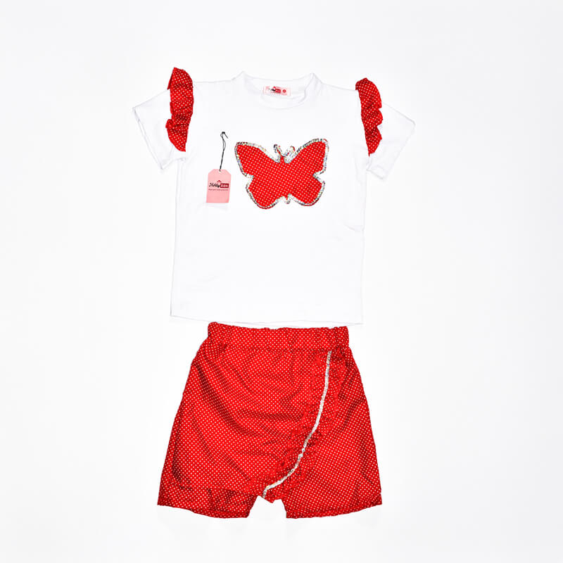 Conjunto Falda Short Mariposa Niña 2-6 Años