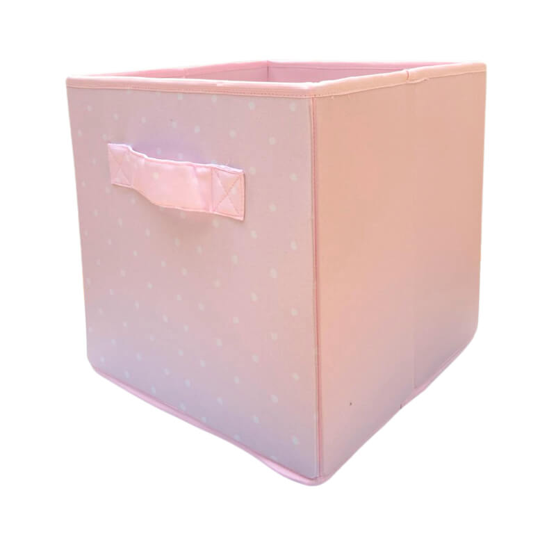 Caja Organizadora rosado pastel puntos pequeños