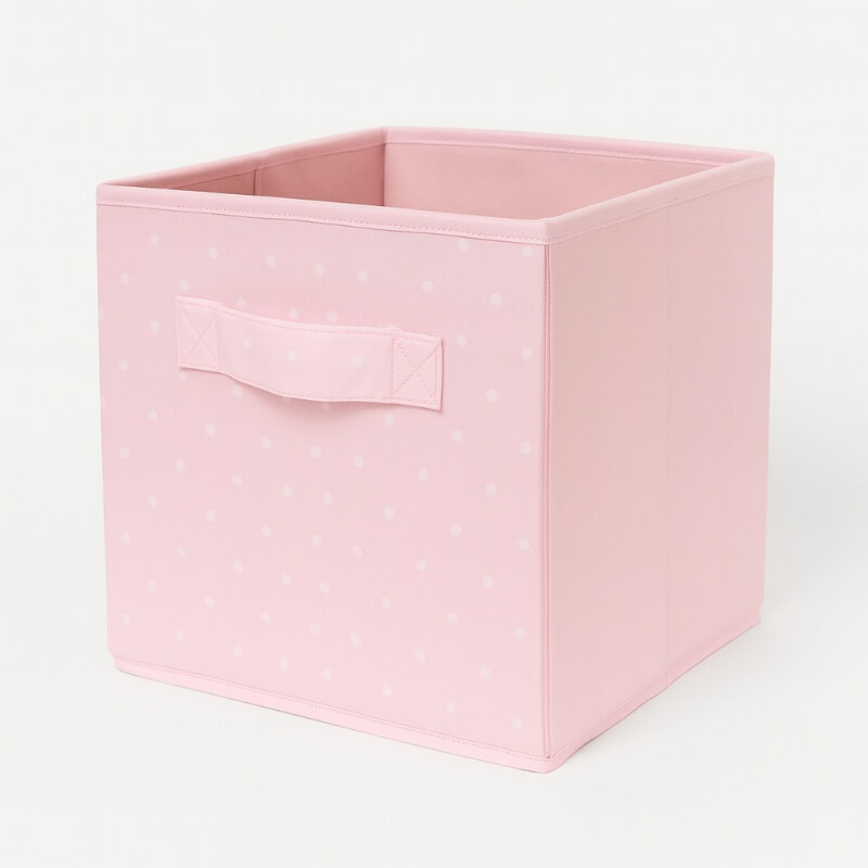 Caja Organizadora rosado pastel puntos pequeños