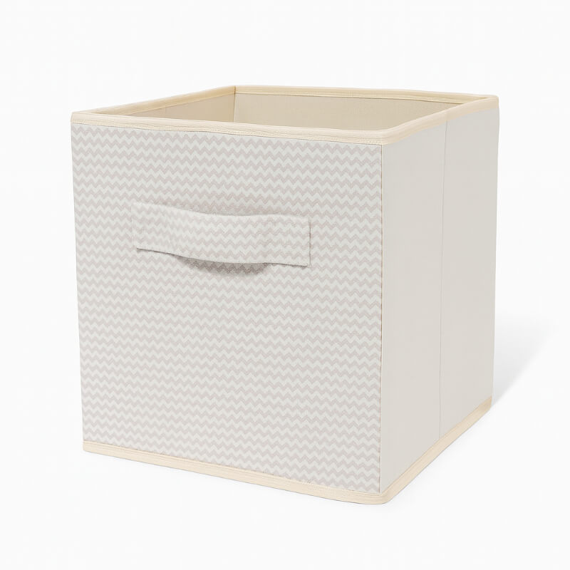 Caja Organizadora ZigZag blanco y Beige