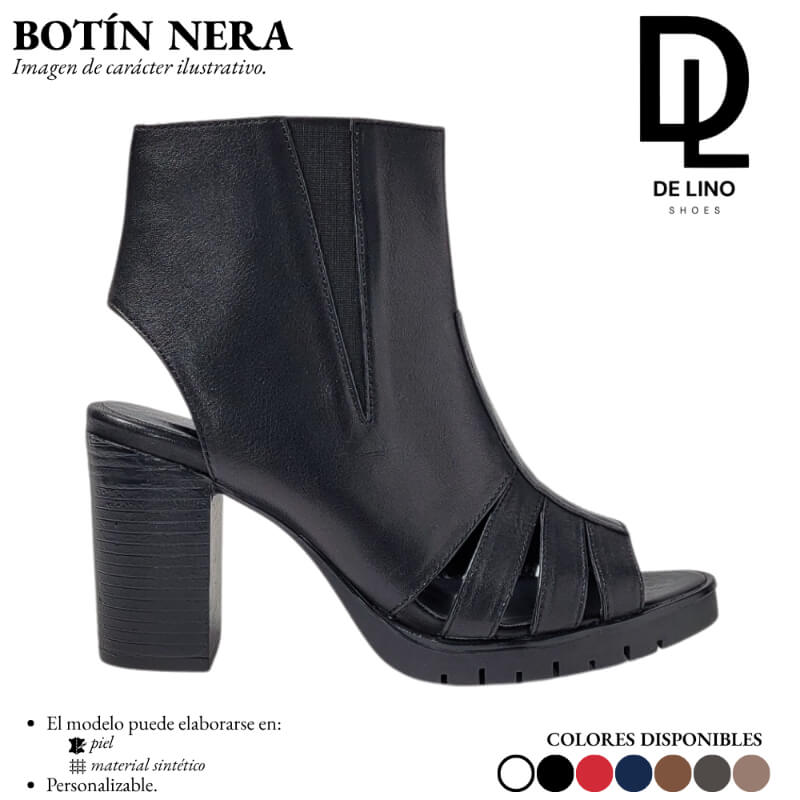 Botín NERA Sintético para Mujer – Elegancia Despuntada, Tacón de 7 cm y Confort Ligero | Calzado de Lino