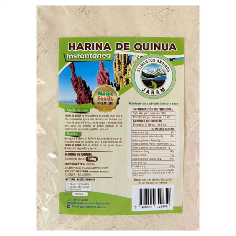 CEREAL HARINA DE QUINUA 500 GR