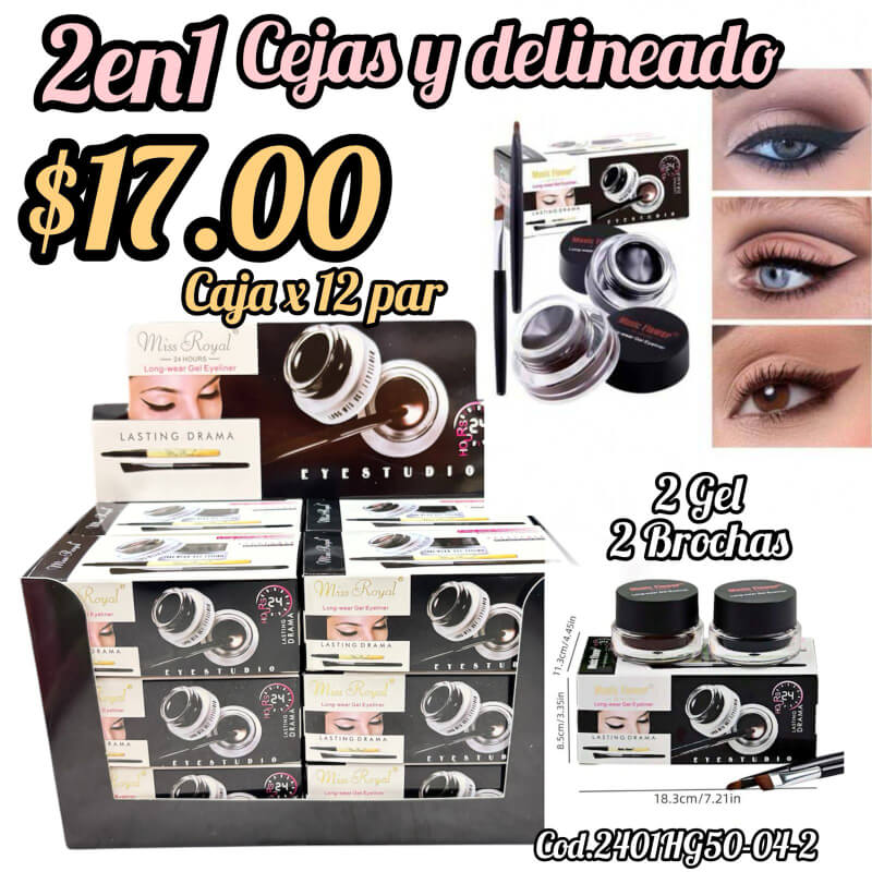 2 EN 1 CEJAS Y DELINEADO