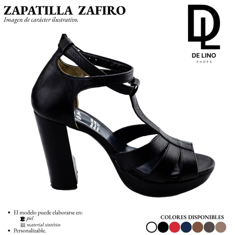 Zapatilla de Plataforma ZAFIRO en Piel – Elegancia Atemporal con Tacón de 7CM y Sujeción Perfecta | Ideal para Eventos Formales