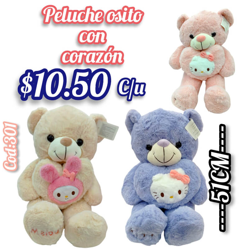 PELUCHE OSITO DE CORAZON