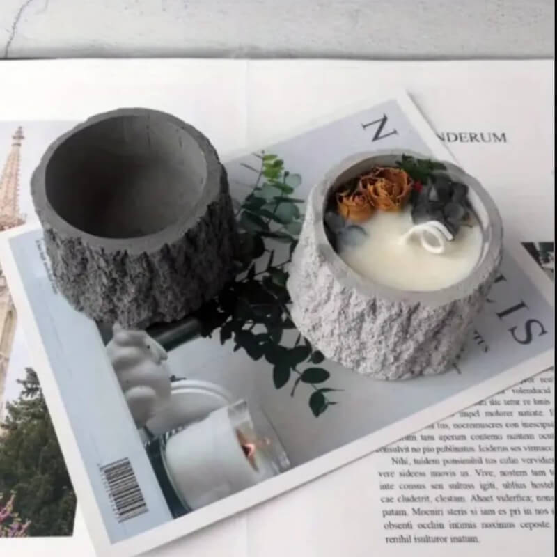 Molde de silicona con textura de Tronco circular, para uso en porcelana fría, alimentos, fondant, pasteleria.