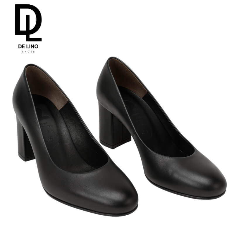 Zapatilla de Piel PRINCESA SIN PULSERA – Comodidad y Estilo Formal con Tacón Redondo de 6CM